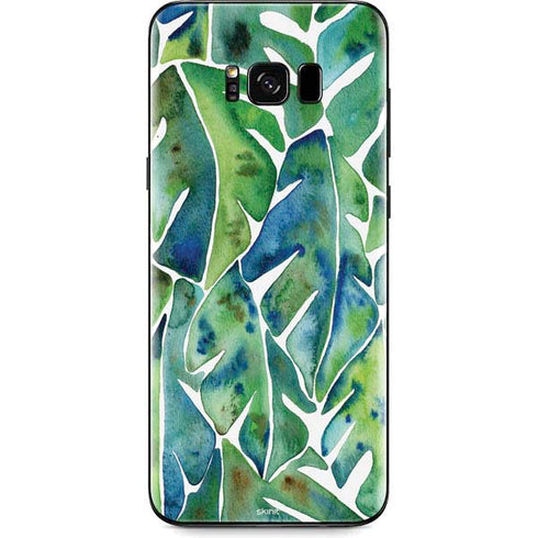 Cat Coq Tropical Leaves Galaxy S8 Plus Skin
